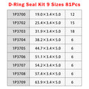 4C4784 4C-4784 D-Ring Seal Kit 9 Sizes 81Pcs For Caterpillar Excavator Parts-3