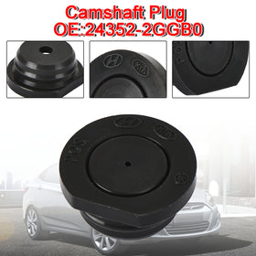 New Camshaft Plug Fits for Kia for Hyundai 24352-2GGB0 24352-2GGA0 Black - 0