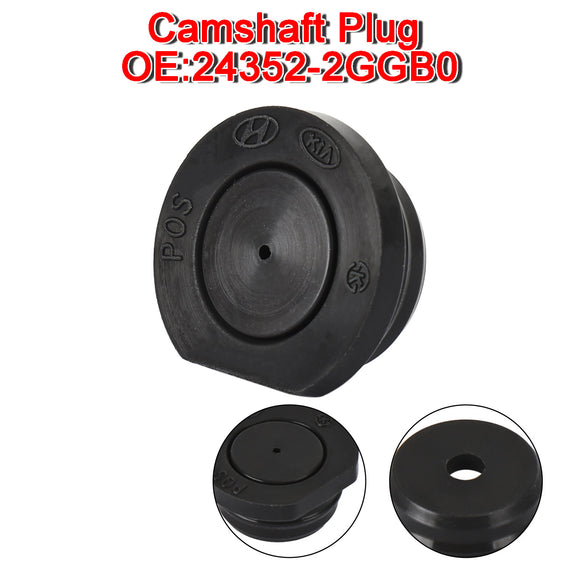 New Camshaft Plug Fits for Kia for Hyundai 24352-2GGB0 24352-2GGA0 Black