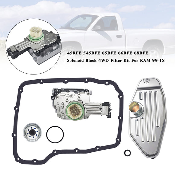 45RFE 545RFE 65RFE 66RFE 68RFE Solenoid Block 4WD Filter Kit For RAM 99-18
