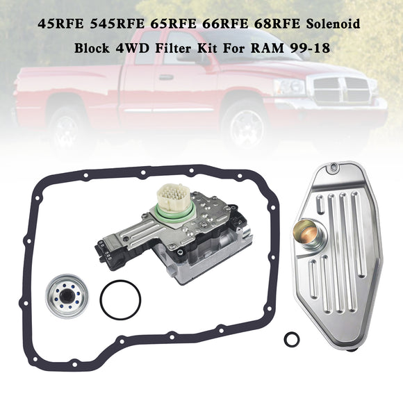 45RFE 545RFE 65RFE 66RFE 68RFE Solenoid Block 4WD Filter Kit For RAM 99-18