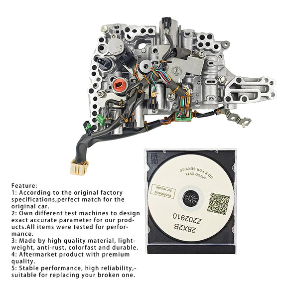 JF016E CVT Transmission Valve Body with Solenoids For Nissan Altima 2.5L 12-2019