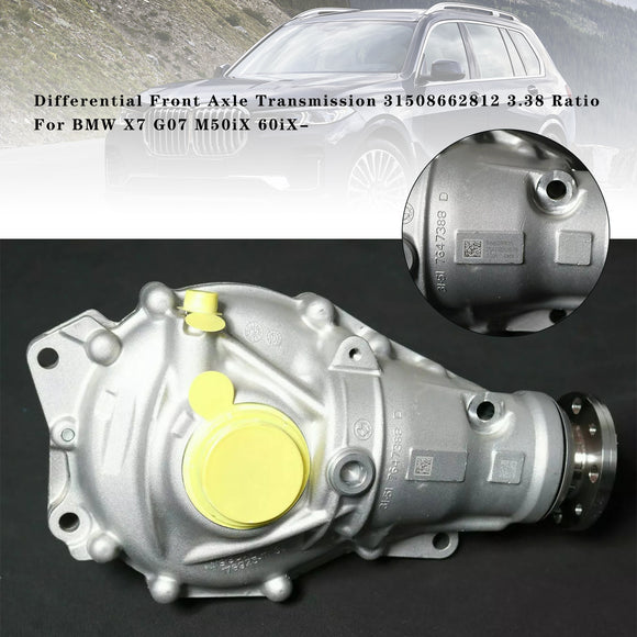 Differential Front Axle Transmission 3.38 Ratio For BMW X7 G07 M50iX 60iX-