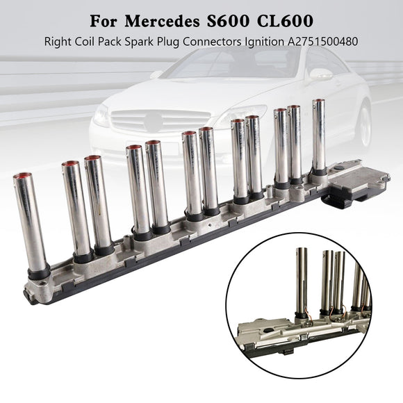 2006-2013 Mercedes-Benz S65 AMG Right Coil Pack Spark Plug Connectors Ignition A2751500480 Generic