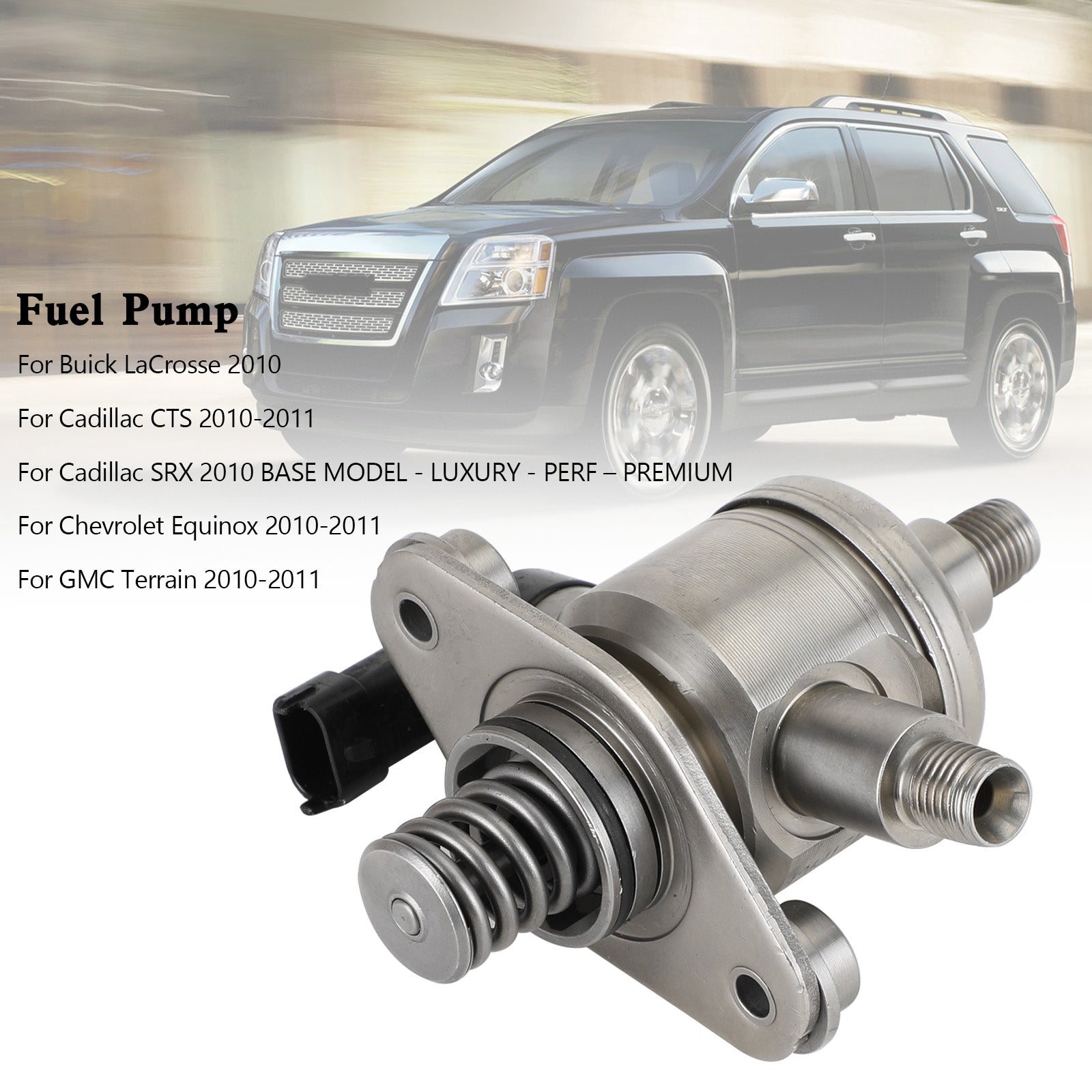 Supercarpart 2010 Cadillac SRX BASE MODEL - LUXURY - PERF – PREMIUM High Pressure Fuel Pump 12641740 Generic