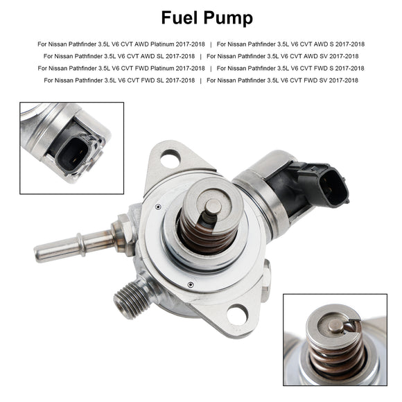 2017-2018 Nissan Pathfinder 3.5L V6 CVT FWD Platinum S SL SV High Pressure Fuel Pump 166306KA0A Generic