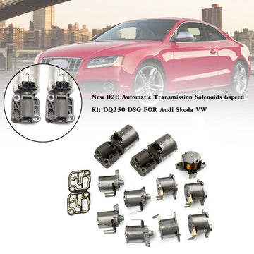 2003+ AUDI A3 6 SP F/AWD L4 1.6L 1.8L 1.9L 2.0L V6 3.2L New 02E Automatic Transmission Solenoids 6speed Kit DQ250 DSG Generic - 0