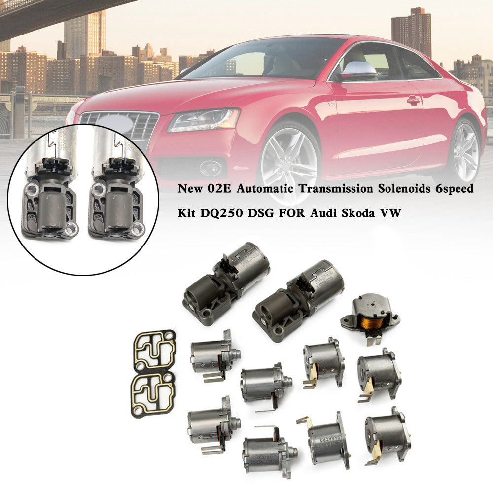 Supercarpart 2005+ VOLKSWAGEN JETTA/JETTA WAGON 6 SP F/AWD L4 1.6L 1.9L 2.0L L5 2.5L New 02E Automatic Transmission Solenoids 6speed Kit DQ250 DSG Generic - 0