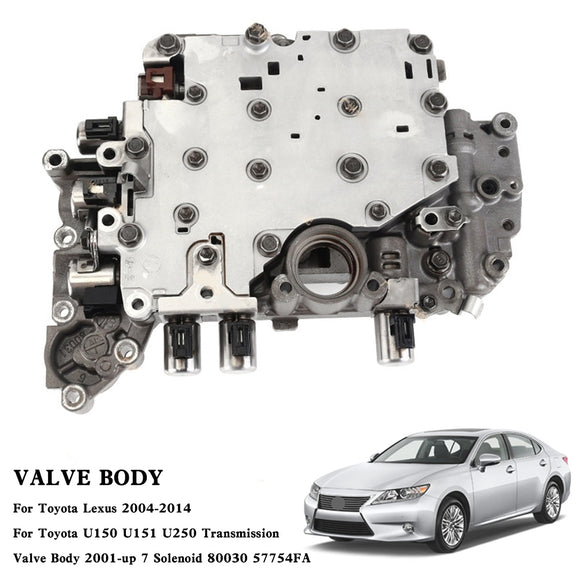 2004-2014 Toyota Lexus U150 U151 U250 Transmission Valve Body 7 Solenoid Generic