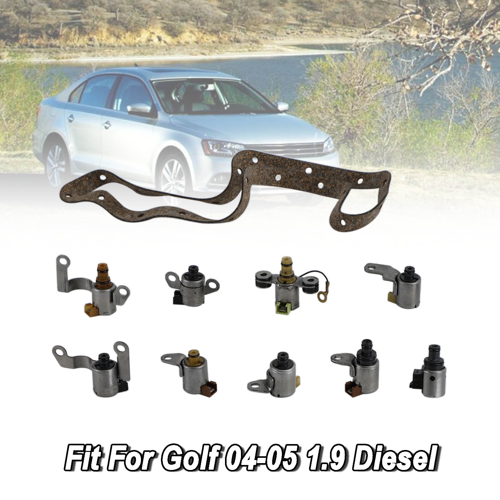 Supercarpart 1999-2005 Jetta 1.8L, 1.9L Diesel, & 2.8L JF506E 09A Transmission Shift Solenoid Set Gasket Generic - 0