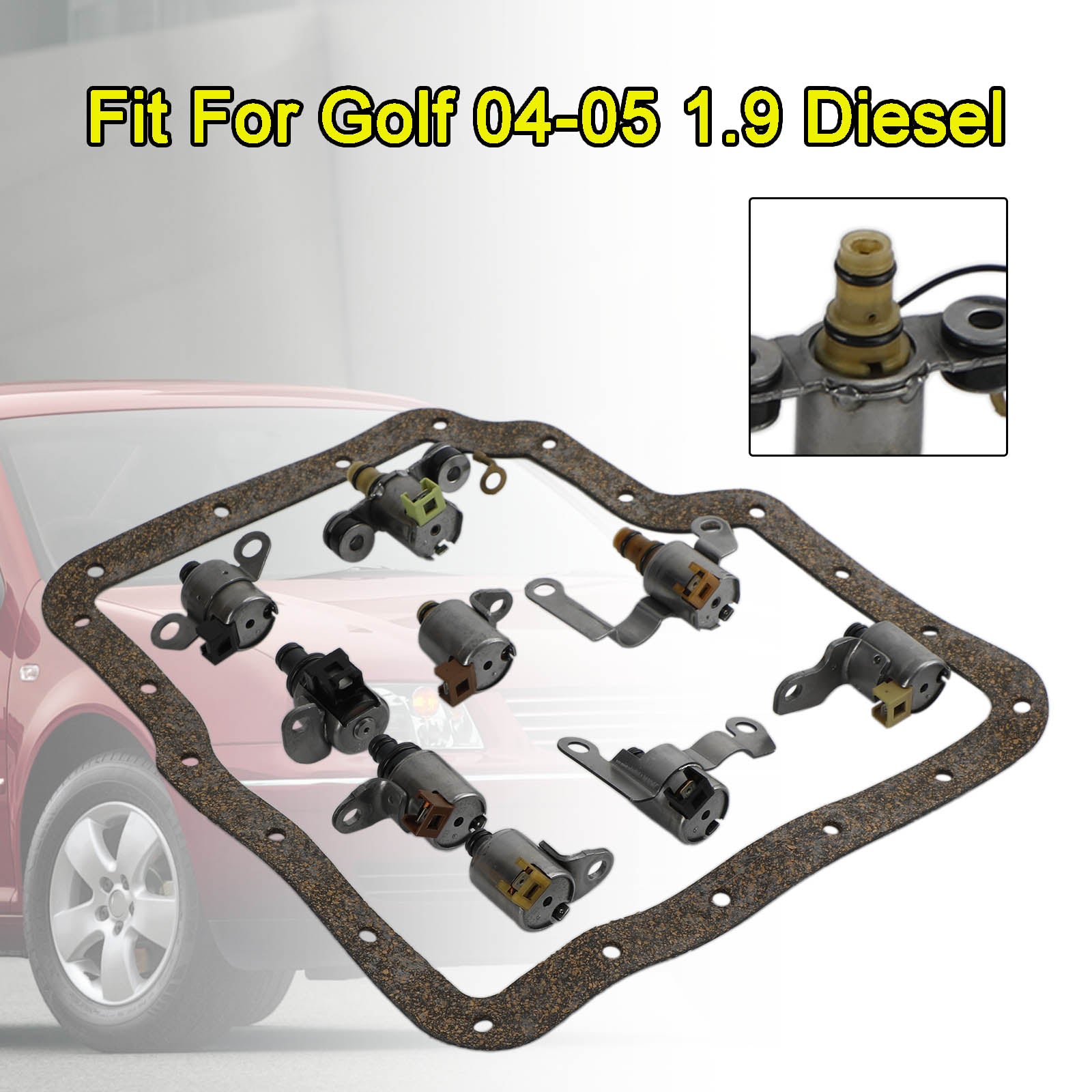 Supercarpart 1999-2005 Jetta 1.8L, 1.9L Diesel, & 2.8L JF506E 09A Transmission Shift Solenoid Set Gasket Generic