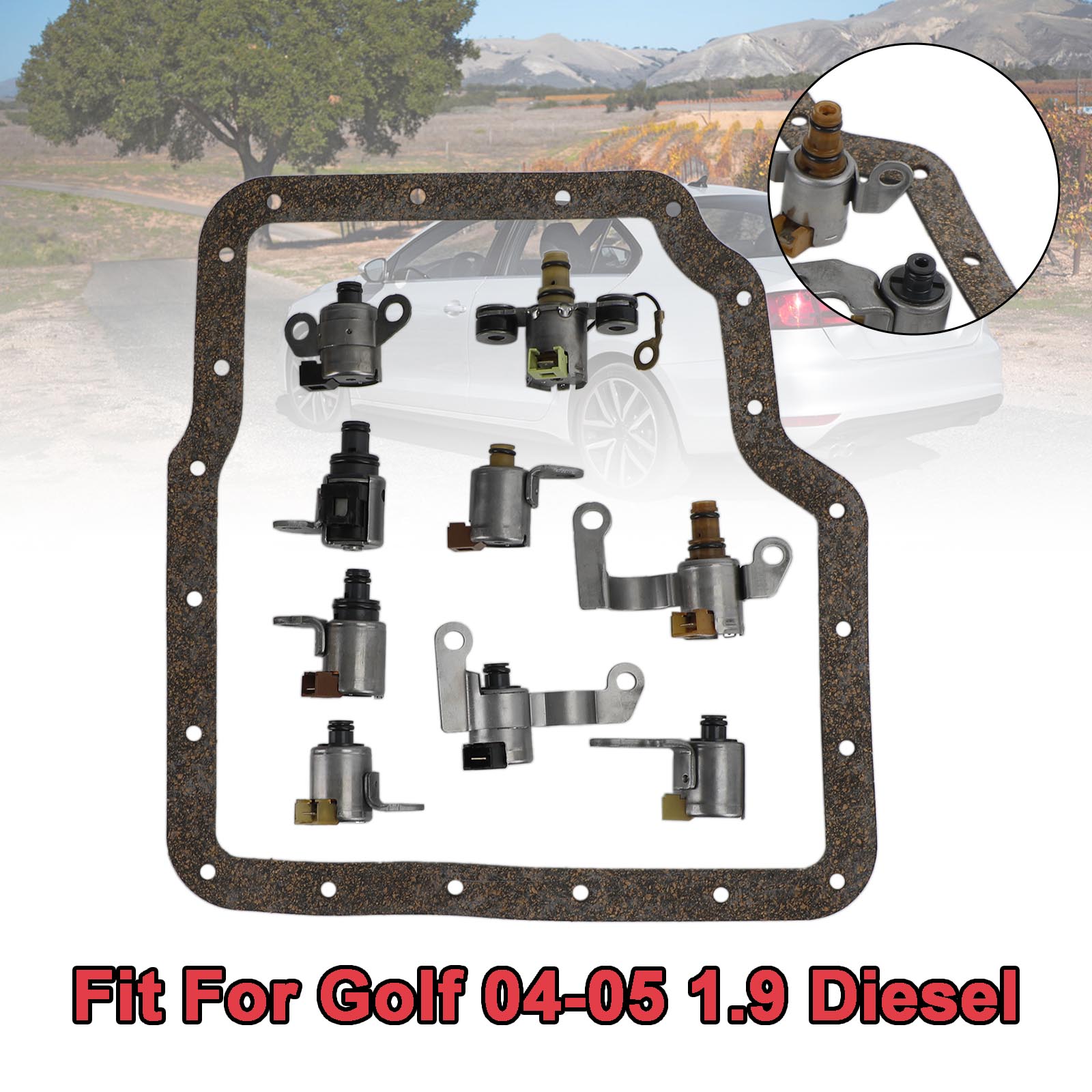 Supercarpart 1999-2005 Jetta 1.8L, 1.9L Diesel, & 2.8L JF506E 09A Transmission Shift Solenoid Set Gasket Generic