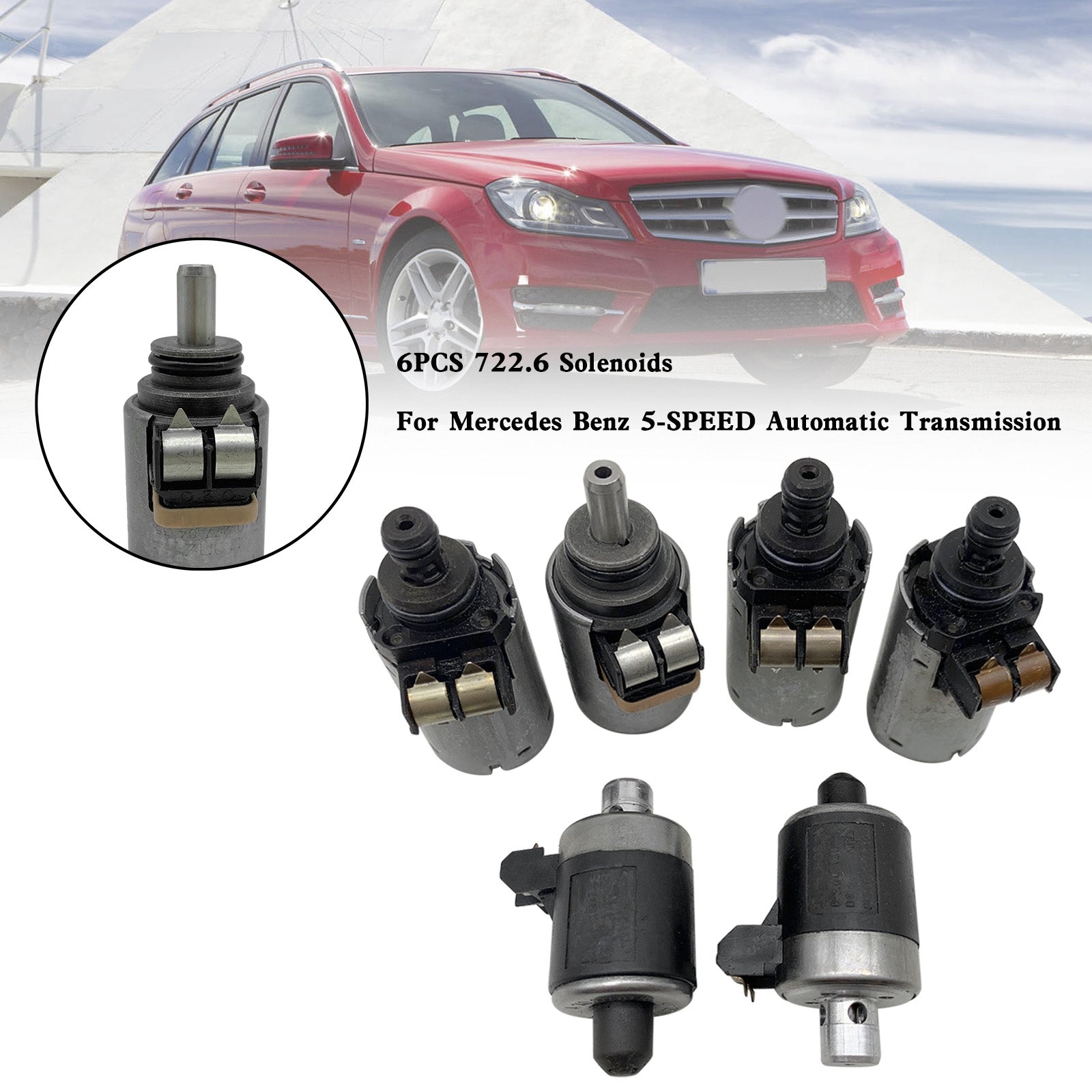 Supercarpart Mercedes Benz 5-SPEED 722.6 Automatic Transmission Solenoids 6PCS Generic - 0