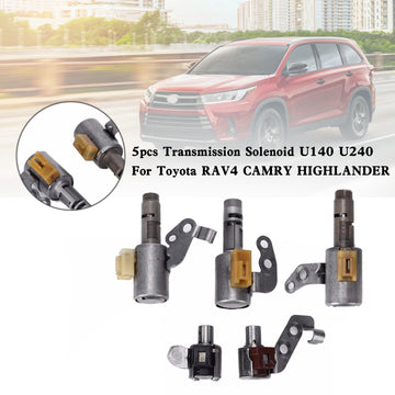 2002-2004 Toyota Camry 2.4L 5pcs Transmission Solenoid U140 U240 Generic - 0