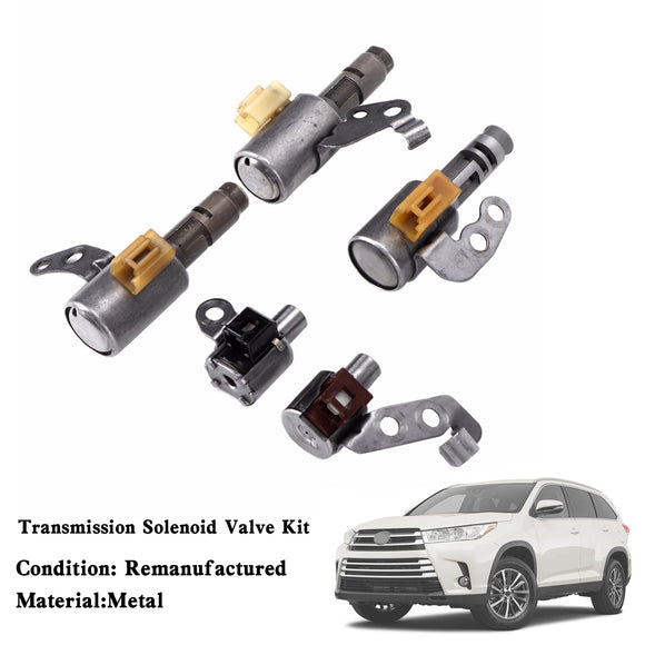 5pcs U140 U240 Transmission Solenoid for 2002-2003 Toyota Solara 3.0L Generic