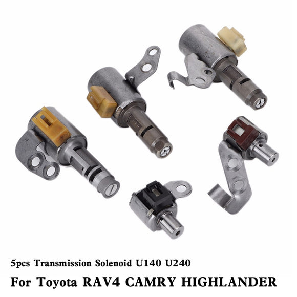 5pcs U140 U240 Transmission Solenoid for 2002-2003 Toyota Solara 3.0L Generic