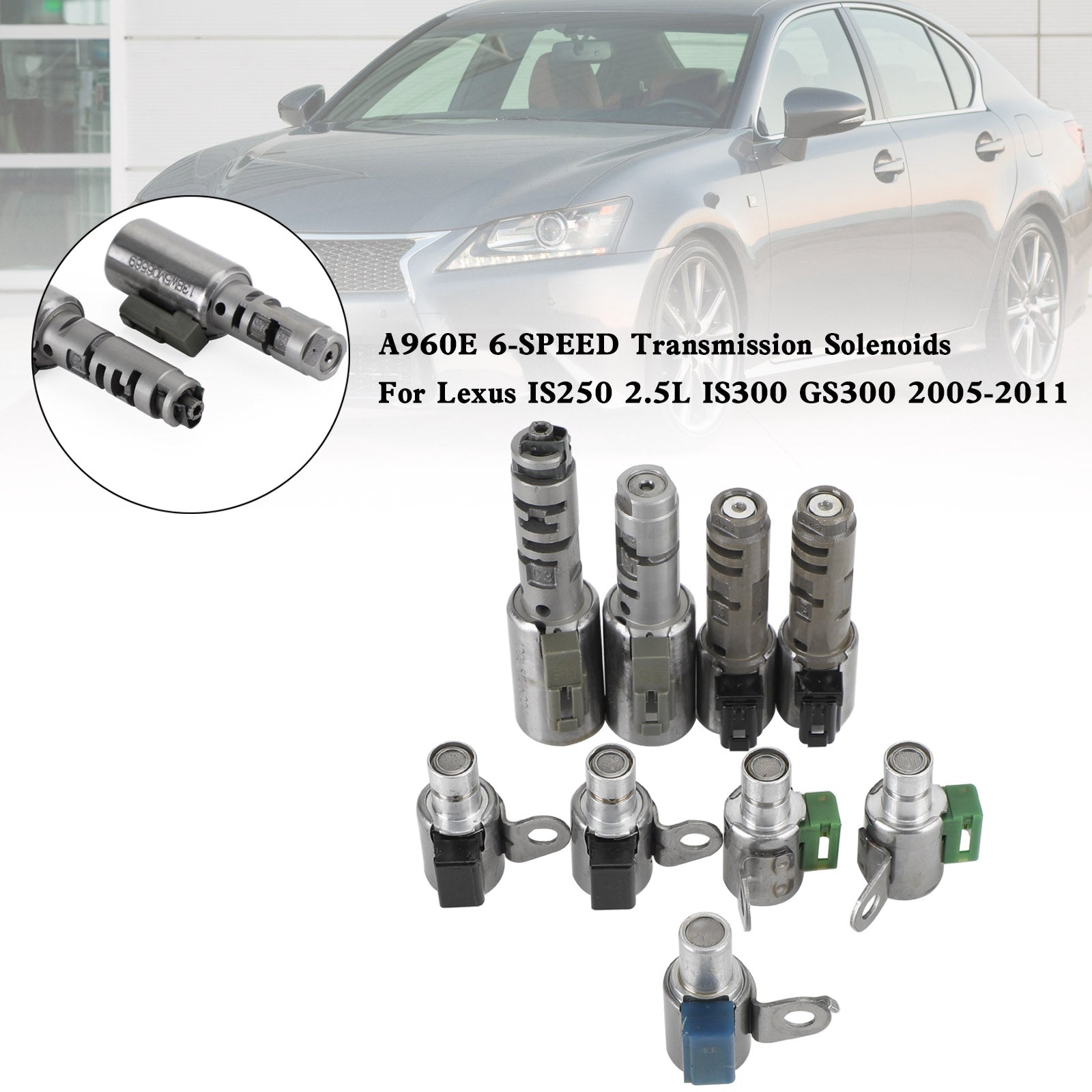 Supercarpart 2005-2011 Lexus IS250 2.5L IS300 GS300 A960E 6-SPEED Transmission Solenoids 9PCS Generic