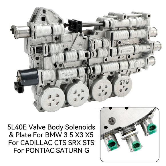 2003-2010 BMW X3 2.5L/2.9L/3.0L 5L40E Valve Body Solenoids & Plate P1347406 Generic