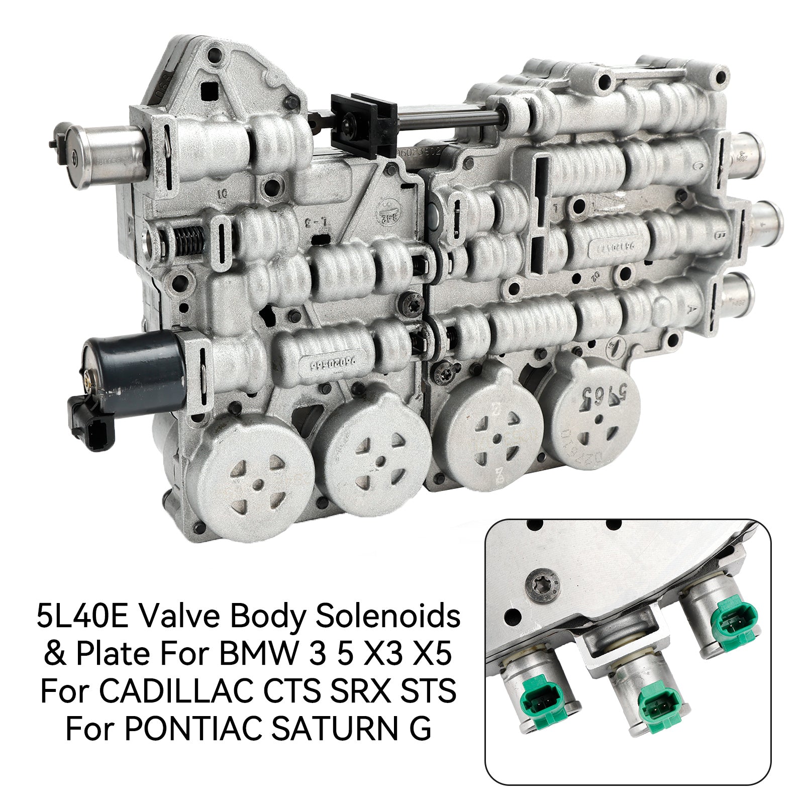 Supercarpart 2001-2007 CADILLAC CTS 2.6L/2.8L/3.2L/3.6L 5L40E Valve Body Solenoids & Plate P1347406 Generic