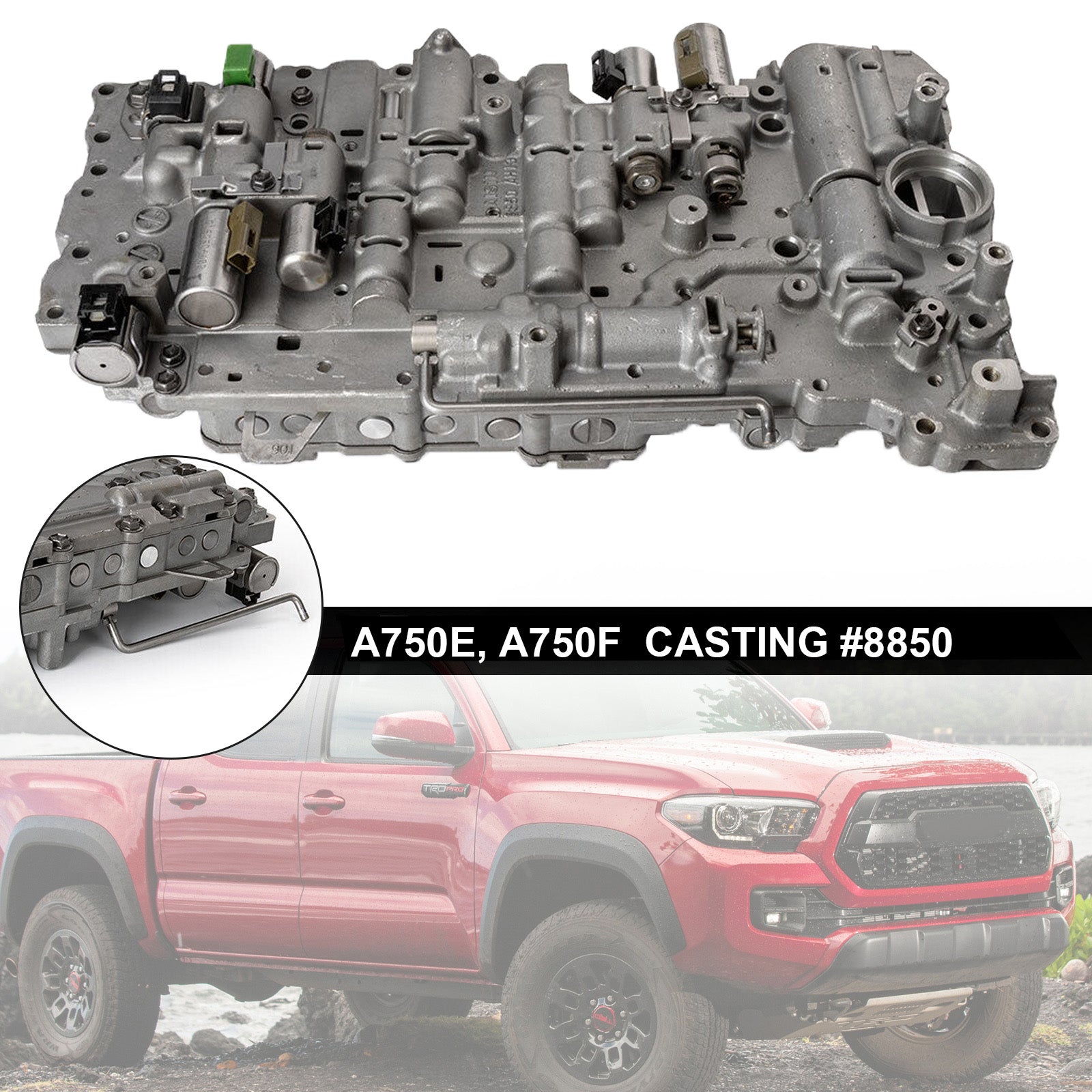 Supercarpart 2002-2014 TOYOTA Hilux,Surf,sw4.Vigo 5 SP R/AWD 3.0L,4.0L,4.7L A750E/F Transmission Valve Body W/Solenoids TB-50LS #8850 Generic