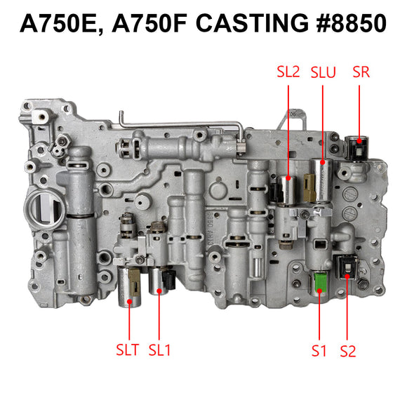 2004+ TOYOTA Tacoma 5 SP R/AWD 4.0L A750E/F Transmission Valve Body W/Solenoids TB-50LS #8850 Generic