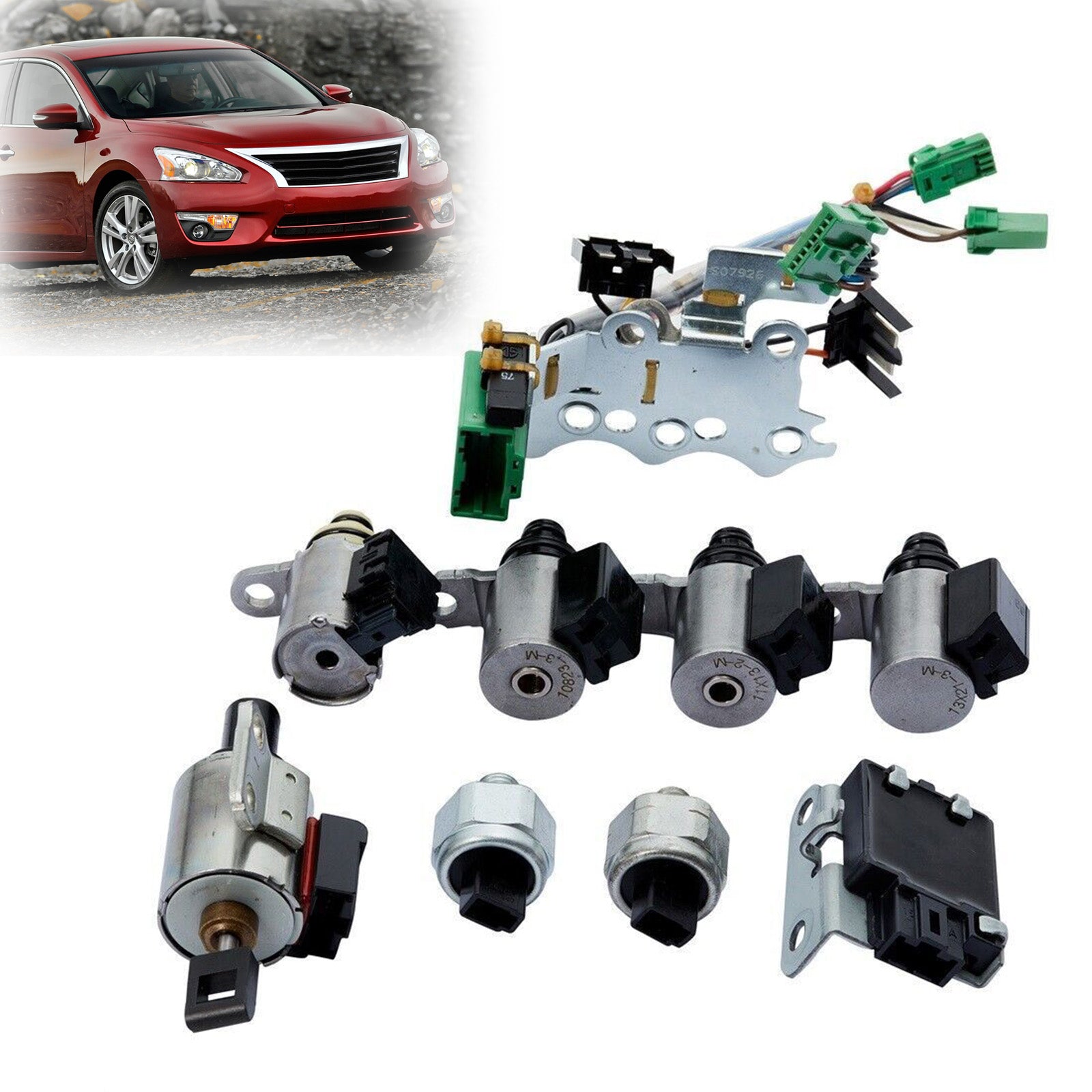 Supercarpart 2009-2010 Nissan Rogue L4 2.5L (QR25DE Engine) AWD CVT Transmission Solenoid Valve Kit 33446-JF011 RE0F10A Generic