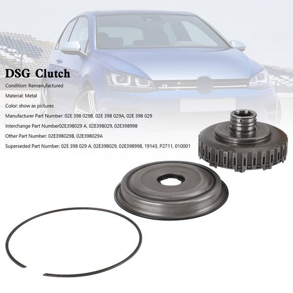 VW Audi MK5 MK6 TDI 2.0T 02E Automatic Trans 6 Speed DSG Clutch Repair Kit 02E398029 02E398998 Generic