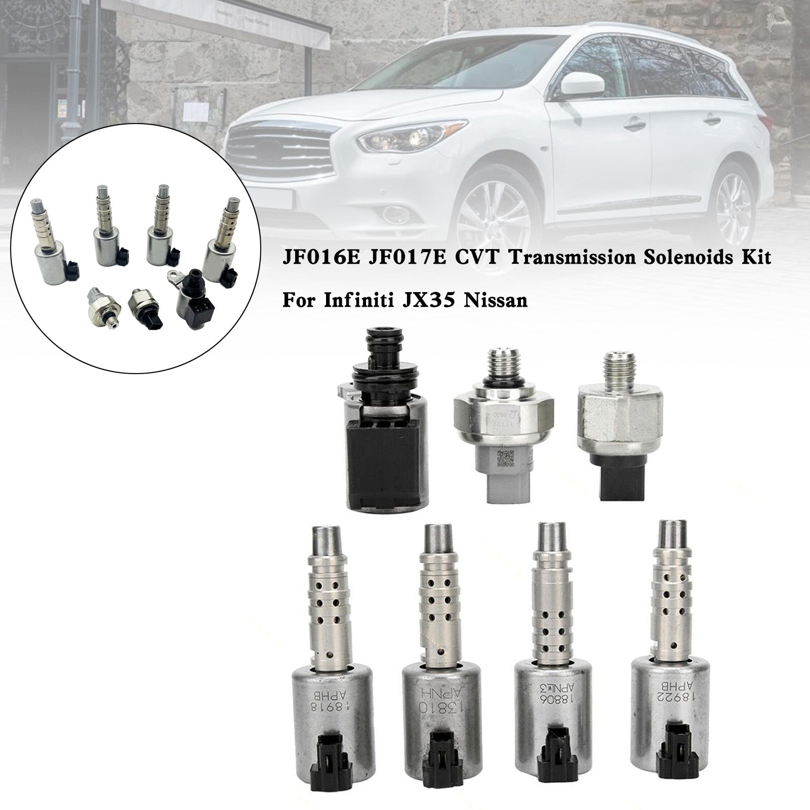 Supercarpart 2012-2013 RENAULT CLIO L4 1.5L JF016E JF017E CVT Transmission Solenoids Kit Generic