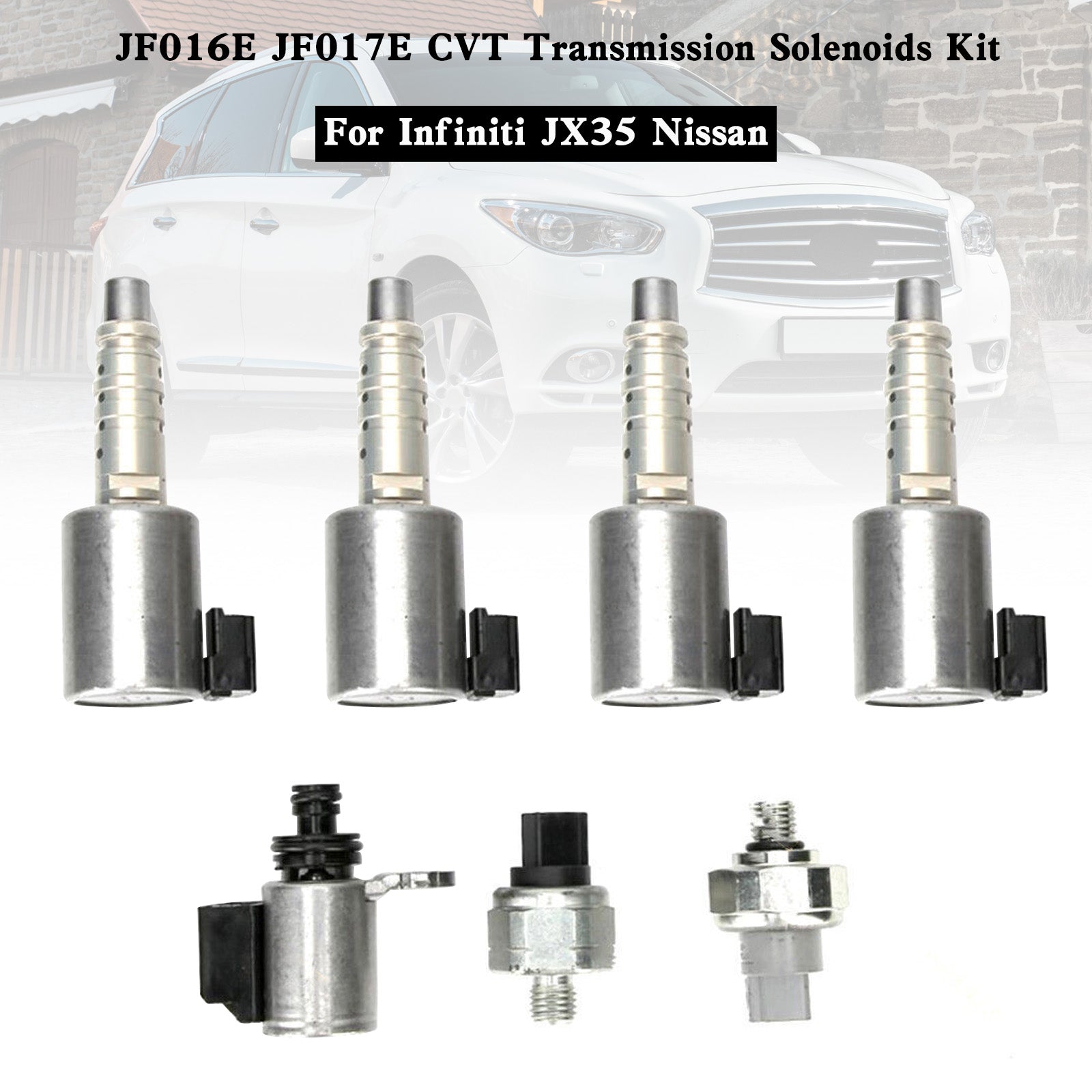 Supercarpart 2013 MITSUBISHI LANCER L4 1.8L 2.0L 2.4L JF016E JF017E CVT Transmission Solenoids Kit Generic