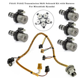Mitsubishi Hyundai F4A41 F4A42 Transmission Shift Solenoid Kit with Harness Generic - 0