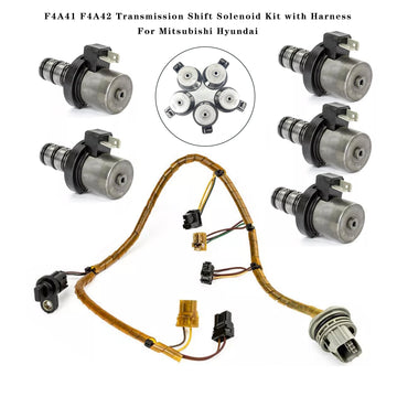 Mitsubishi Hyundai F4A41 F4A42 Transmission Shift Solenoid Kit with Harness Generic - 0