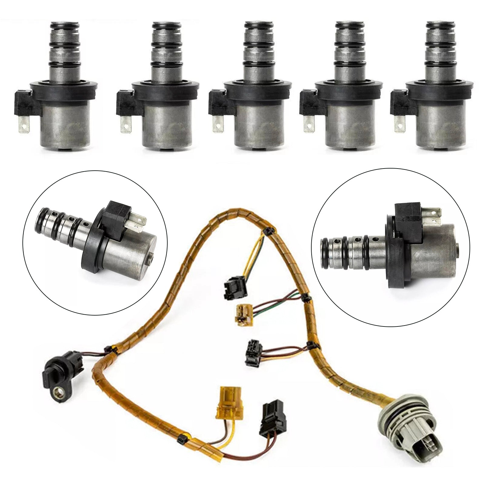 Mitsubishi Hyundai F4A41 F4A42 Transmission Shift Solenoid Kit with Harness Generic
