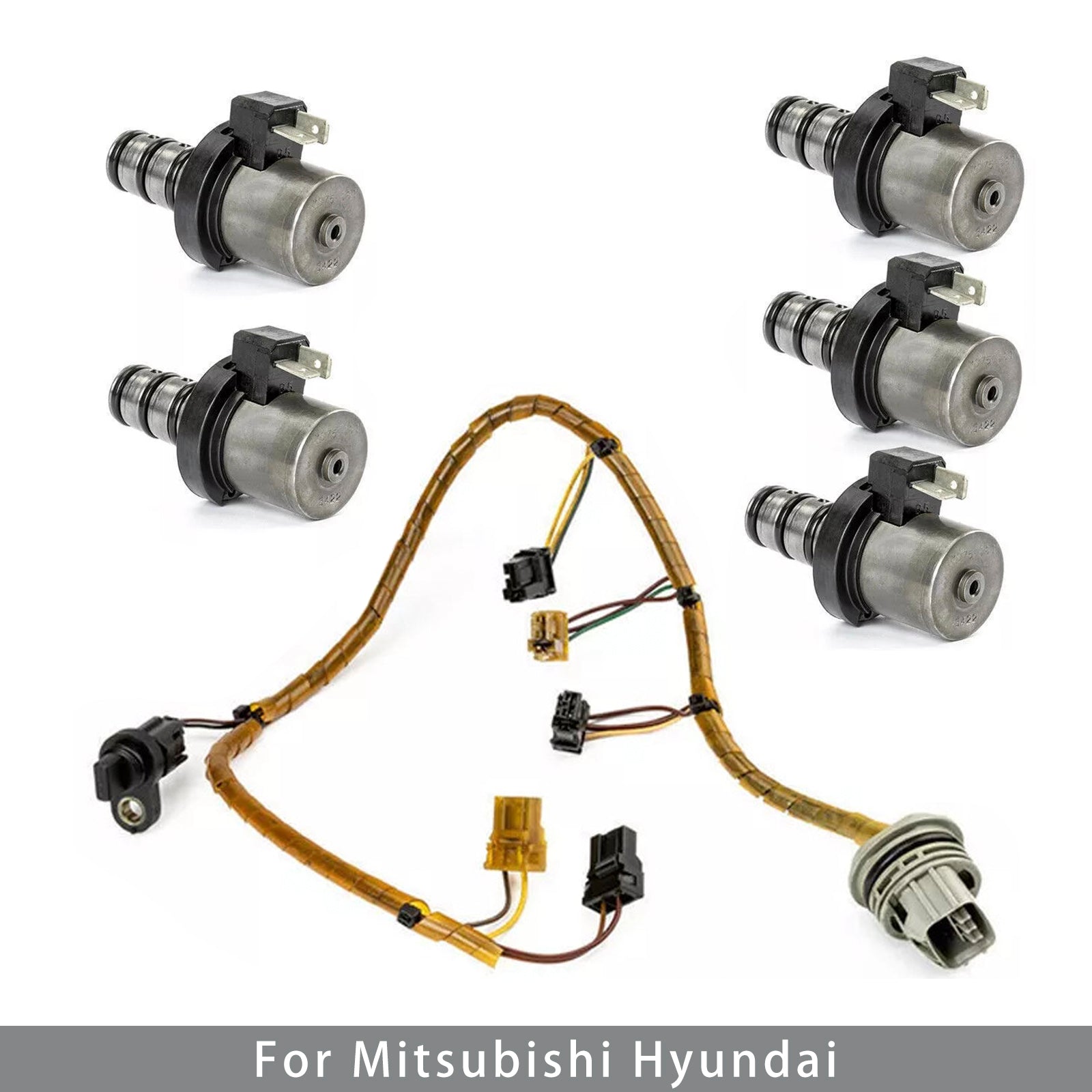 Mitsubishi Hyundai F4A41 F4A42 Transmission Shift Solenoid Kit with Harness Generic