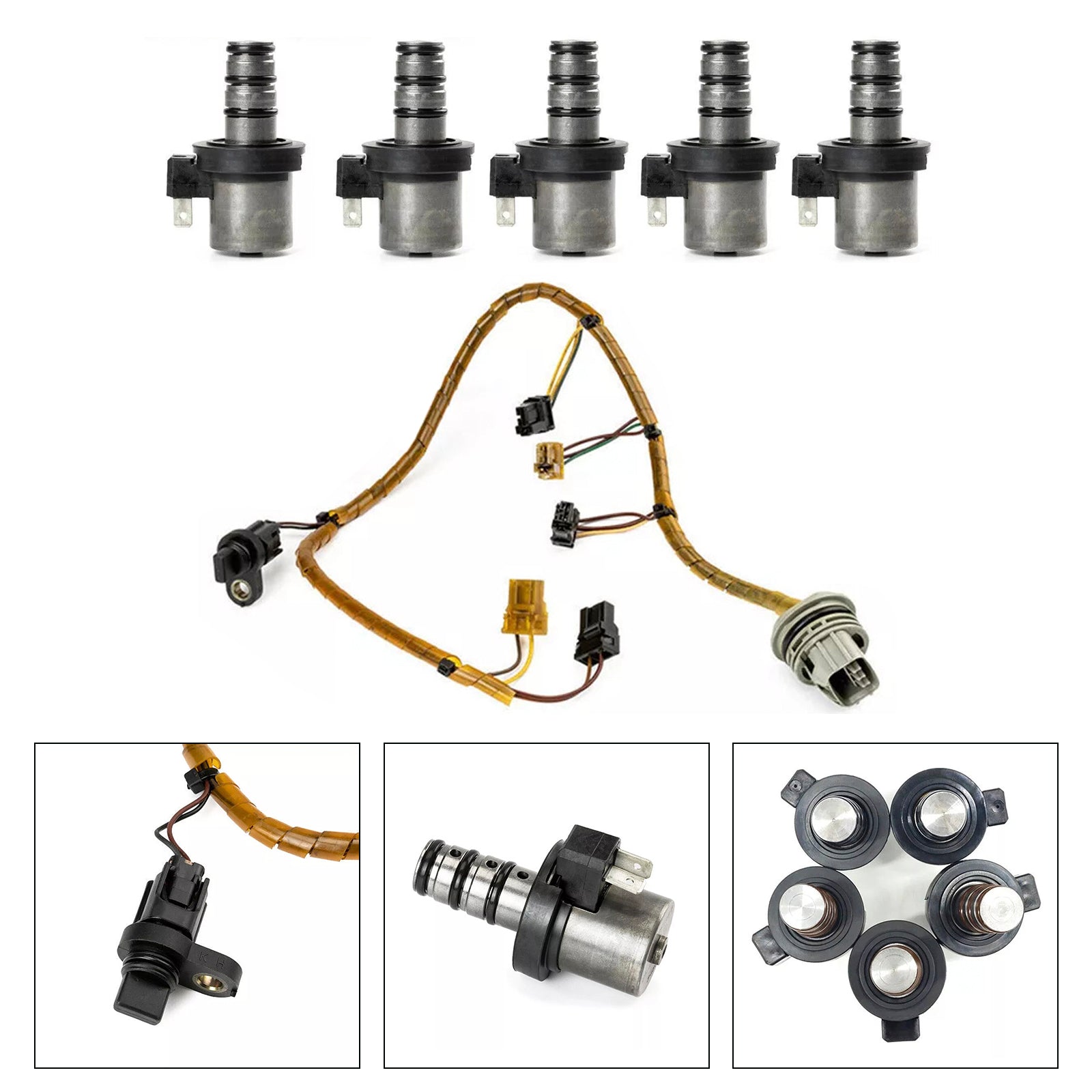 Mitsubishi Hyundai F4A41 F4A42 Transmission Shift Solenoid Kit with Harness Generic