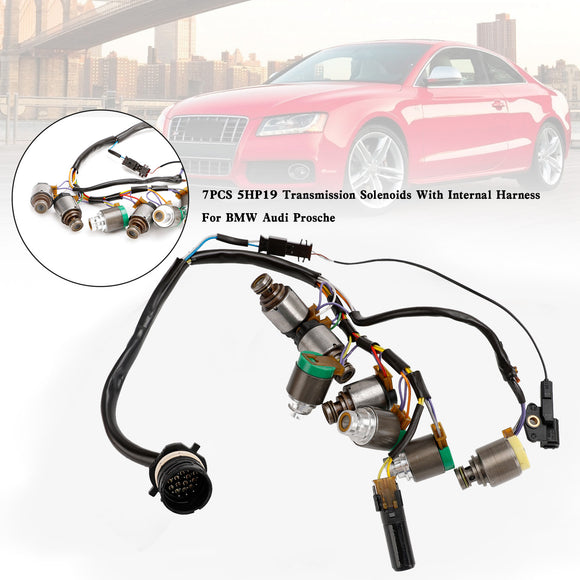 1997-2005 AUDI A6 5 SP F/AWD L4 1.8L V6 2.4L 3.0L 7PCS 5HP19 Transmission Solenoids With Internal Harness Generic