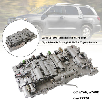 2007+ LEXUS GS350 6 SP RWD 3.5L A760 A760E Transmission Valve Body W/9 Solenoids Casting#8870 Generic - 0
