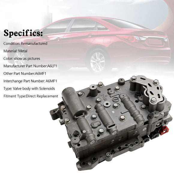 Hyundai Sonata Kia Chevrolet 6-Speed A6MF1 Valve body W/Solenoids Generic