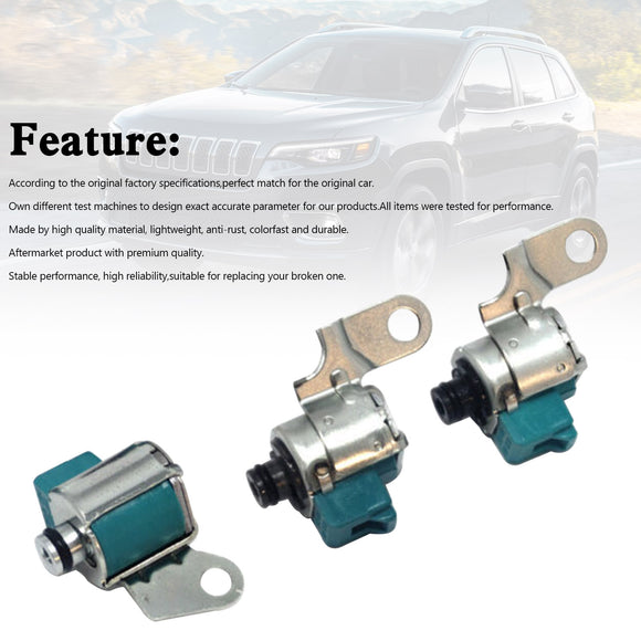 Jeep Cherokee 3PCS A340 AW4 Transmission Solenoid Kit Shift TCC A340E A340F 97420K Generic