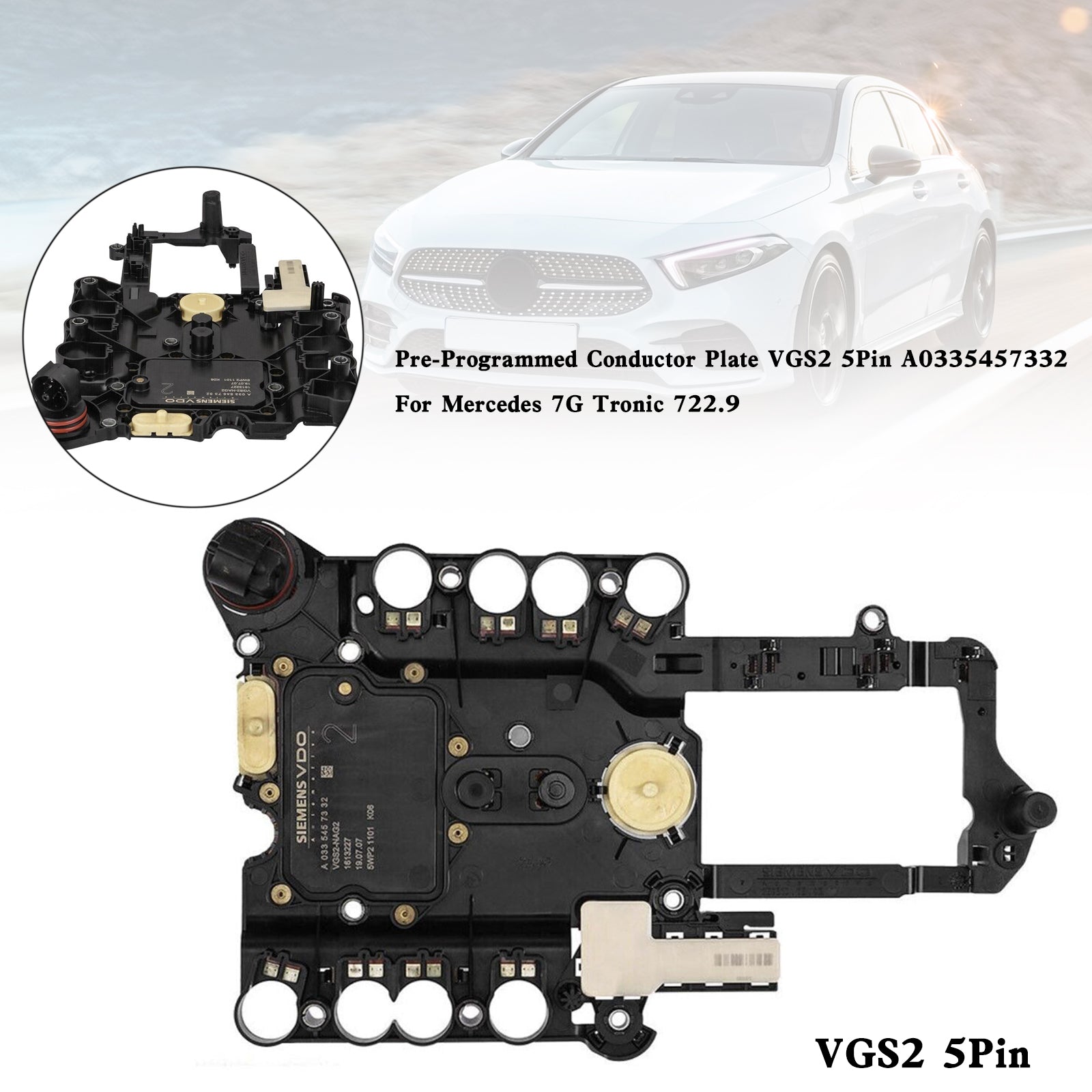 Supercarpart 2008+ MERCEDES CLC 7 SP RWD V6 2.5L 3.5L Pre-Programmed Conductor Plate 722.9 VGS2 5 Pin A0335457332 Generic