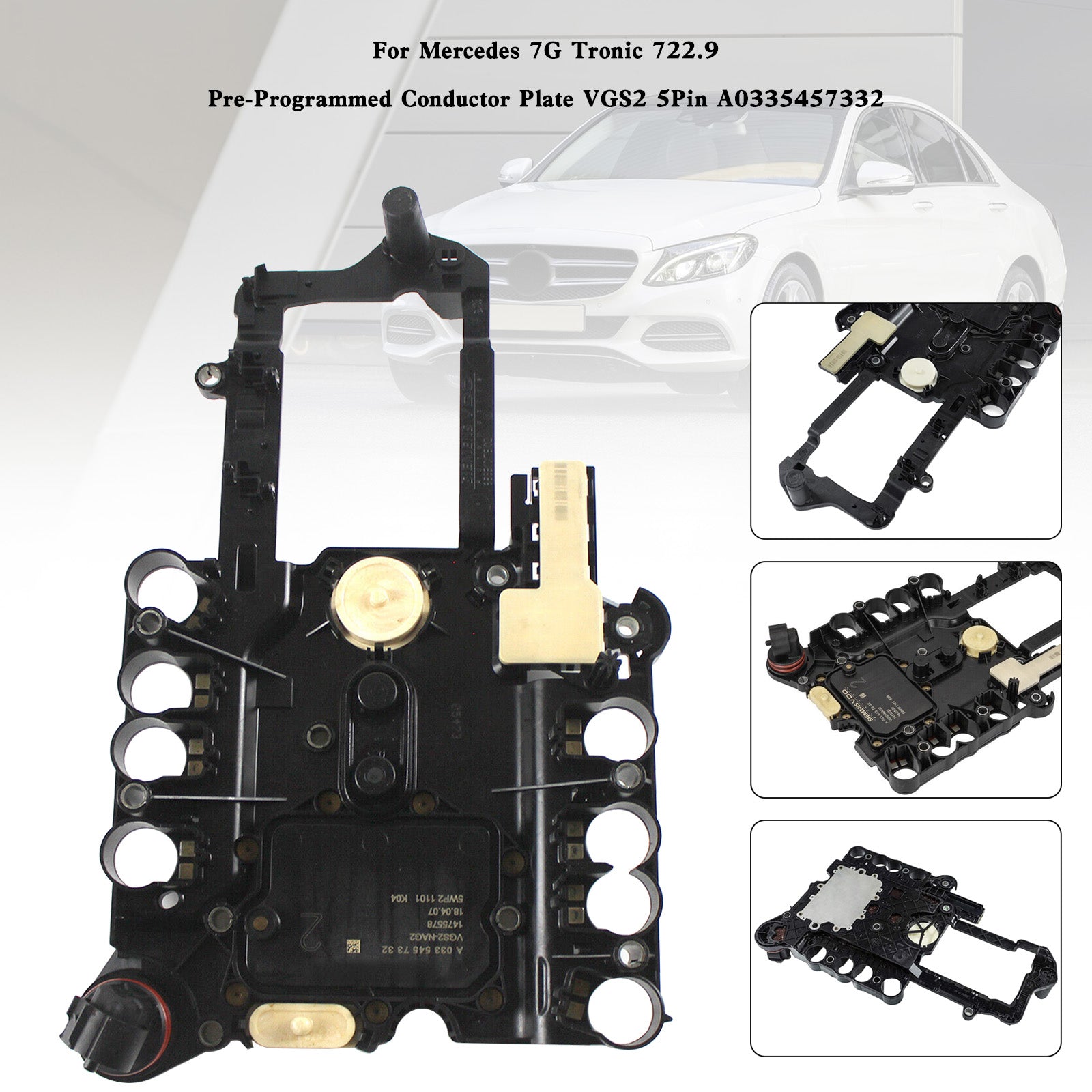 Supercarpart 2005+ MERCEDES S CLASS 7 SP R/AWD L4 2.2L V6 3.0L 3.5L V8 4.0L 4.3L 4.6L 5.5L Pre-Programmed Conductor Plate 722.9 VGS2 5 Pin A0335457332 Generic