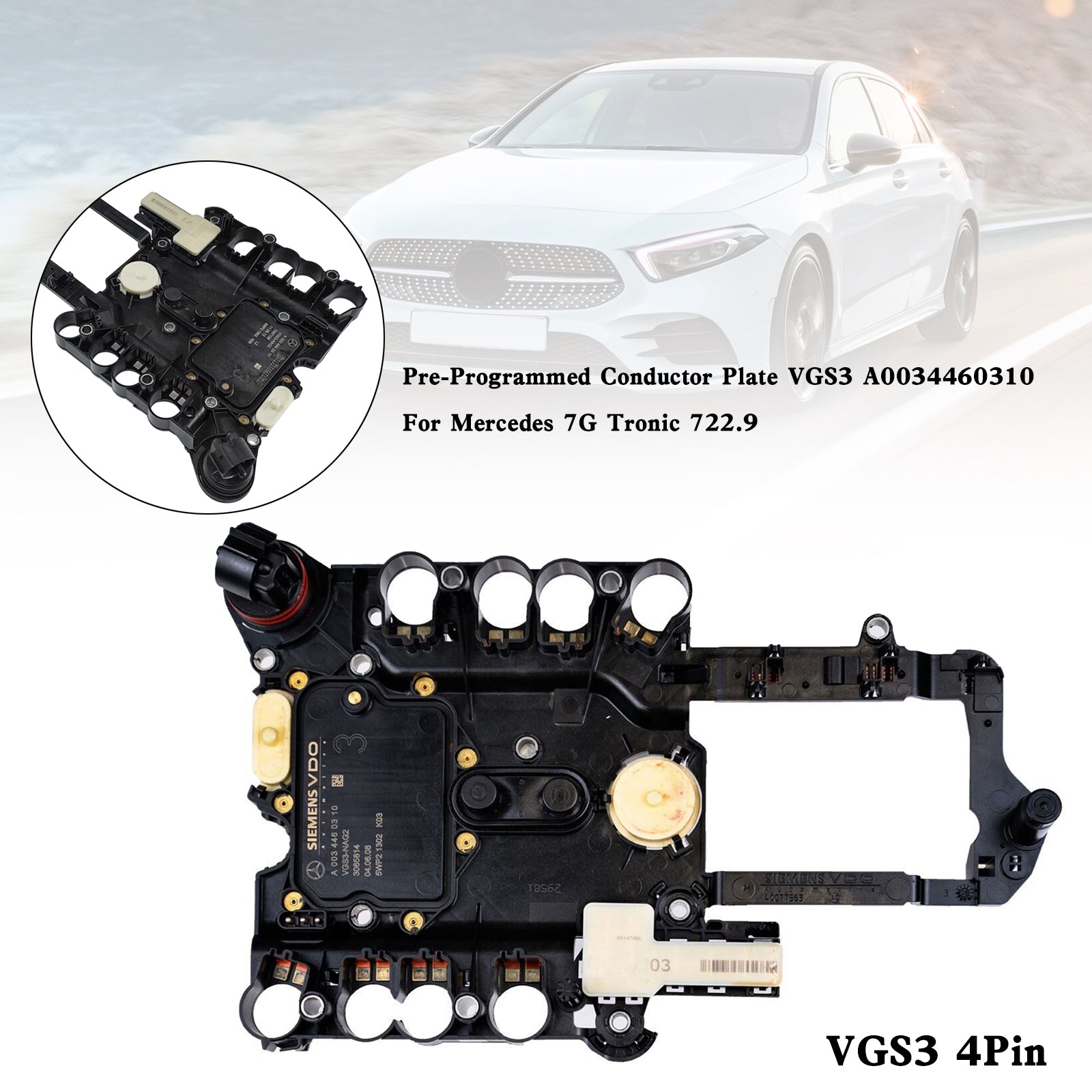 Supercarpart 2006+ MERCEDES G WAGON 7 SP AWD V6 3.0L V8 4.0L 4.6L 5.5L Pre-Programmed Conductor Plate 722.9 VGS3 A0034460310 Generic