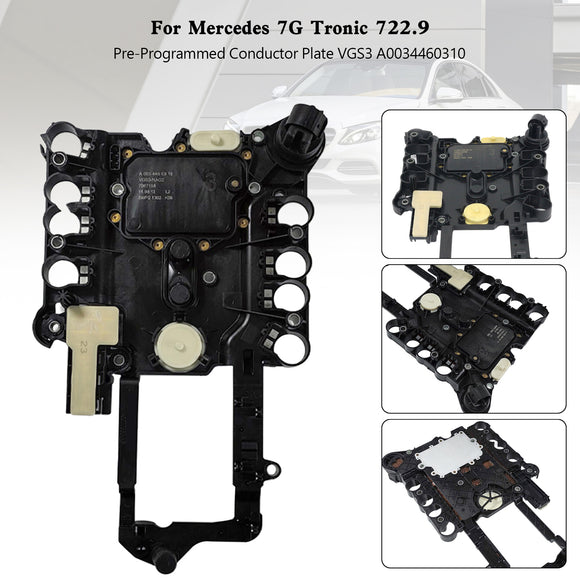 2002+ MERCEDES E CLASS 7 SP R/AWD L4 2.2L V6 2.5L 2.6L 3.0L 3.5L V8 4.0L 5.0L Pre-Programmed Conductor Plate 722.9 VGS3 A0034460310 Generic