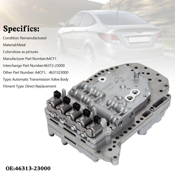 2008 Kia Spectra LX Convenience/Premium Sedan 4-Door 2.0L 1975CC l4 A4CF1 Automatic Transmission Valve Body W/Solenoid 46313-23000 Generic