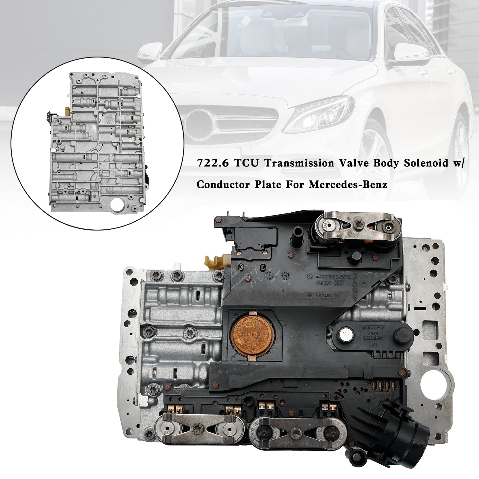 Supercarpart C55 CL65 AMG SLR McLaren 2005-2006 722.6 TCU Transmission Valve Body Solenoid w/Conductor Plate A2402700106 Generic - 0