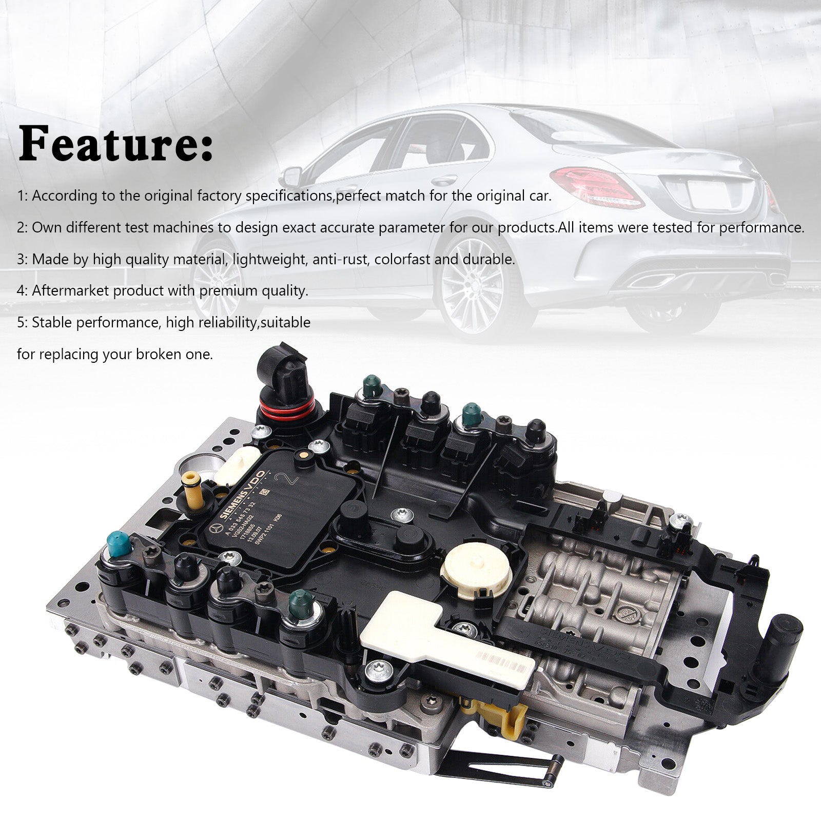 Supercarpart 2006+ G WAGON 7 SP AWD V6 3.0L V8 4.0L 4.6L 5.5L Transmission Valve Body+ TCU Control Unit Conductor Plate 722.9 VGS2 5Pin A0034460310  Generic