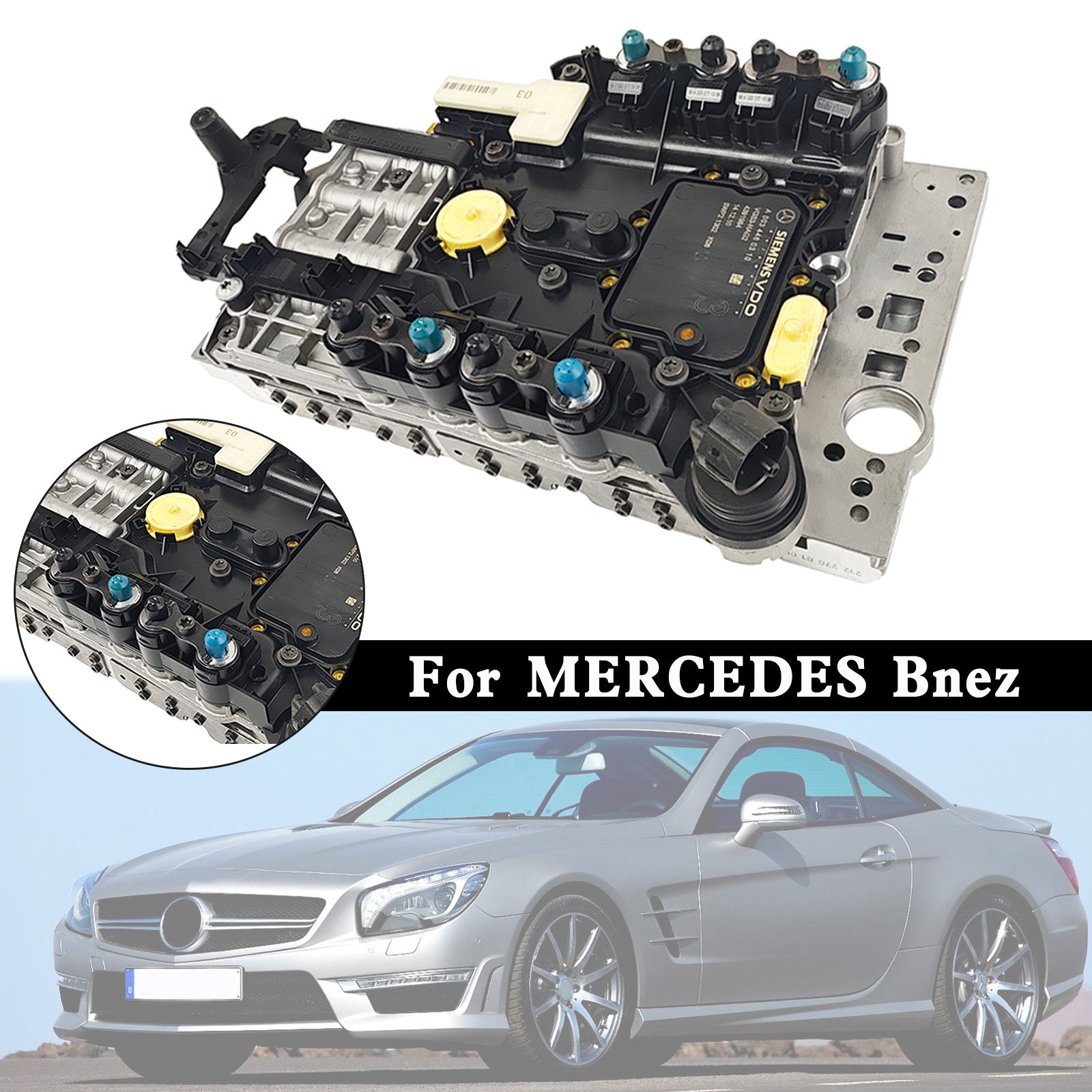 2006+ GL CLASS 7 SP AWD V6 3.0L V8 4.0L 4.6L 5.5L Transmission Valve Body+ TCU Control Unit Conductor Plate 722.9 VGS3 4Pin A0034460310 Generic