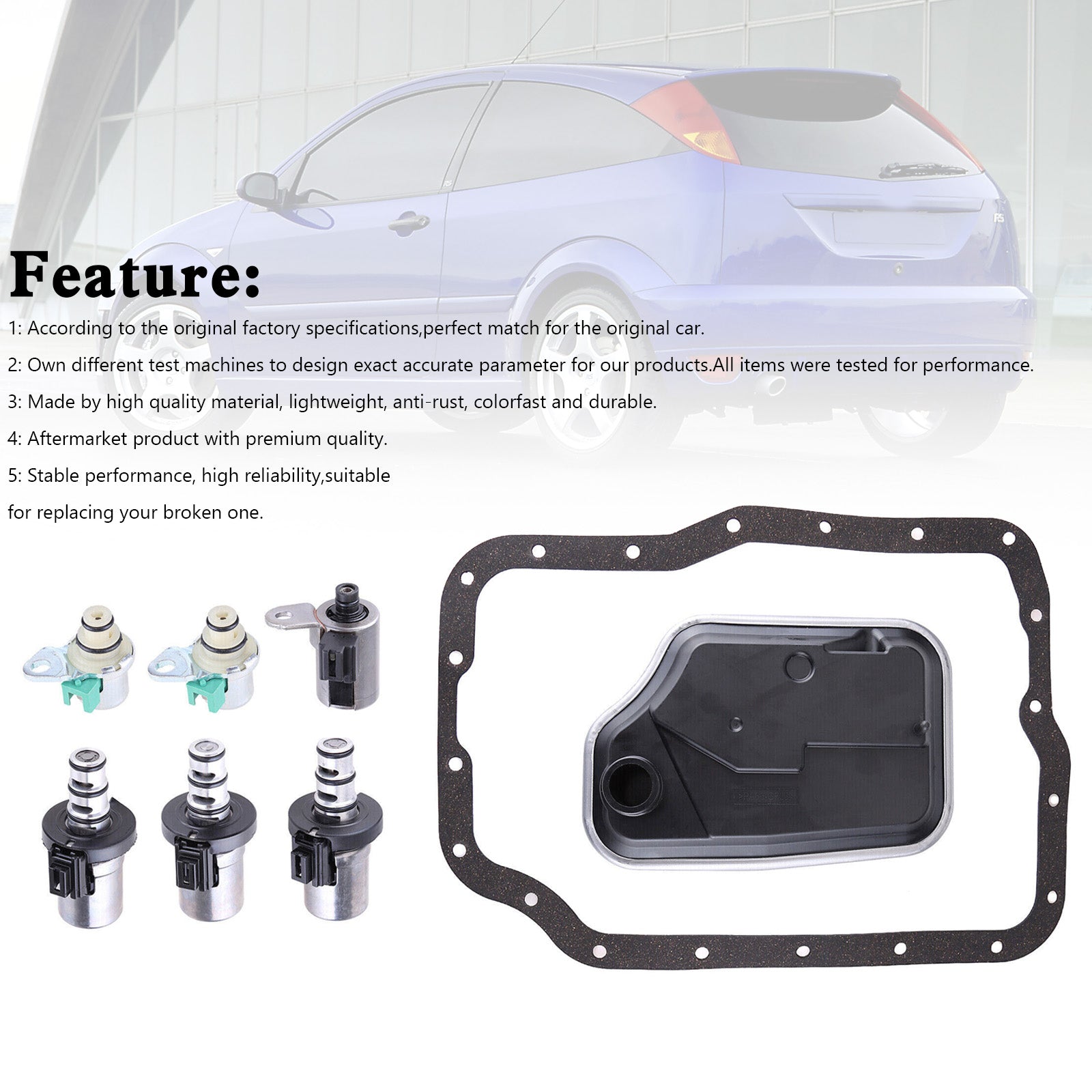 2010-2013 Ford Transit Connect 4F27E Transmission Shift Solenoid Filter Service Kit Generic