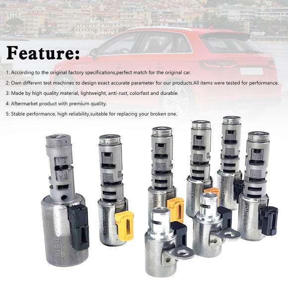 2003-2010 Volkswagen New Beetle A/T TF60SN 09G 6 Speed Transmission Solenoid Kit Small Valve 8PCS 1298152 Generic