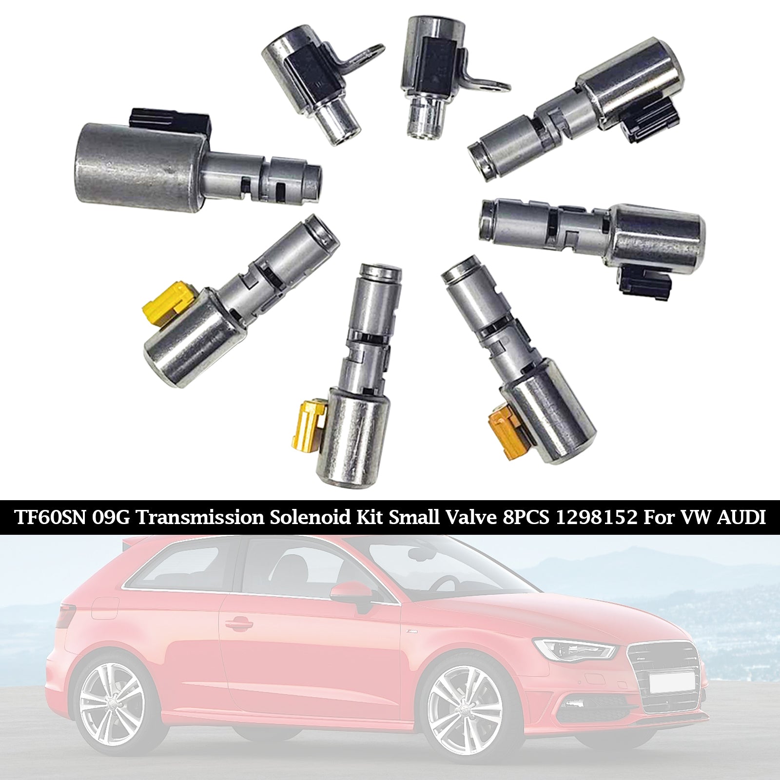 2010-2011 Volkswagen Golf 2.5L A/T TF60SN 09G 6 Speed Transmission Solenoid Kit Small Valve 8PCS 1298152 Generic