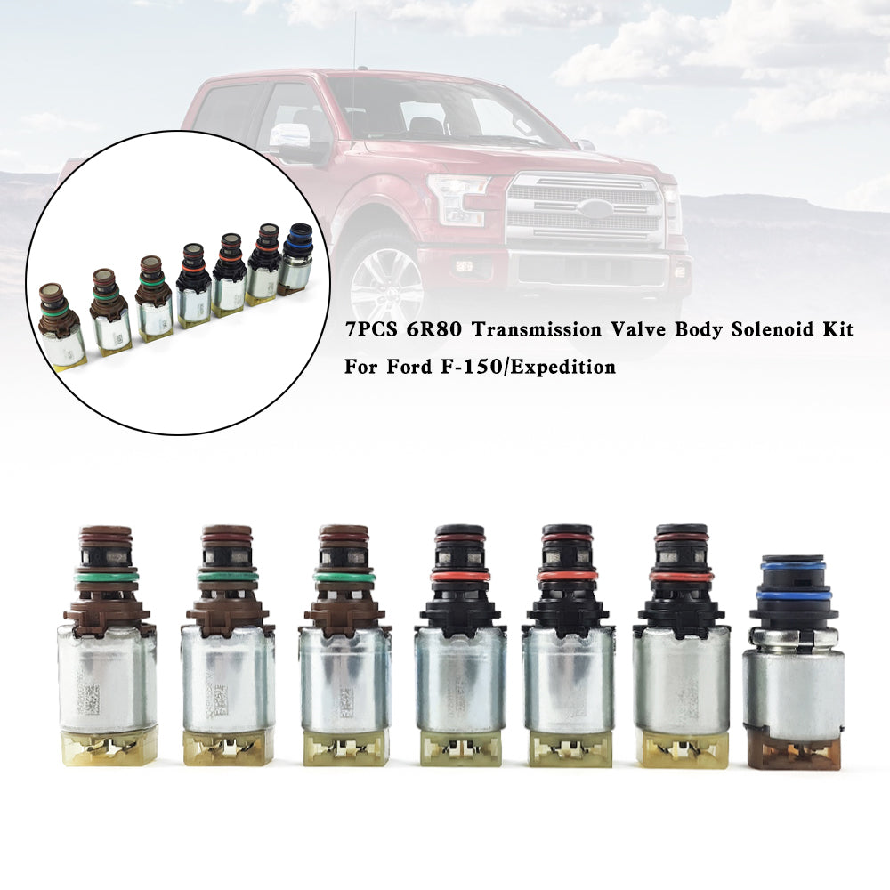2011-2017 Ford Mustang V6, GT, Ecoboost(15-17) 7PCS 6R80 Transmission Valve Body Solenoid Kit Generic